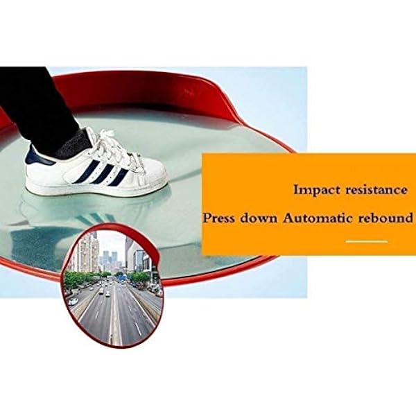 ZYLEDW Specchi, Specchio Di Sicurezza Del Traffico Convesso Liceo Angolare Traffico Esterno, Specchio Di Sicurezza, Specchio Di Sicurezza Arancione Convex Rotondo, Specchio a Outdoor Multifunzione Rif